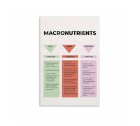 MDBJTCYZN ZGPOSQKZSC Gym Diet Macronutrients Chart Poster, Healthy Food Guide for Meal Planning & Fitness, Wall Art Decor(Unframed,16x24inch(40x60cm))