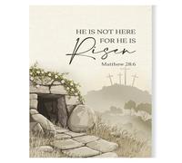 MDBJTCYZN ZGPOSQKZSC He Is Risen Scripture Poster: Easter Christian Wall-Art for Farmhouse and Home Church(Unframed,16x24inch(40x60cm))
