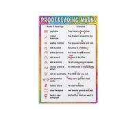 MDBJTCYZN ZGPOSQKZSC Homeschool Writing Poster, Proofreading Marks Guide, Educational Editing Chart for Students, Young Authors(Framed,12x18inch(30x45cm))