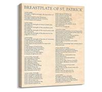 MDBJTCYZN ZGPOSQKZSC Irish Christian Wall-Art: St. Patrick's Breastplate Prayer, Celtic Inspiration Poster for Living Room, Church, Home(Framed,08x12inch(20x30cm))