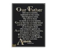 MDBJTCYZN ZGPOSQKZSC Our Father Prayer Print Religious Wall-Art Faith Based Home Decor Scripture(Unframed,16x24inch(40x60cm))