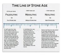 MDBJTCYZN ZGPOSQKZSC Stone Age Timeline Educational History Chart Canvas Wall-Art Poster for Classroom and Homeschool Decor(Framed,12x18inch(30x45cm))