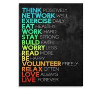 MDBJTCYZN ZGPOSQKZSC Team Motivation Poster Mindset Canvas Wall-Art for Office Conference Room Building Decor(Unframed,08x12inch(20x30cm))