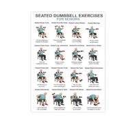 MDBJTCYZN ZGPOSQKZSC The Essential Seated Workout Guide Dumbbell Exercises and Low Impact Training Chart Canvas Poster for Home Wall-Art and Fitness Reference(Framed,12x18inch(30x45cm))