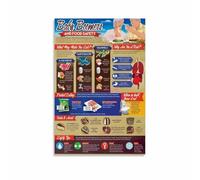MDBJTCYZN ZGPOSQKZSC The Six Food Groups Healthy Eating Poster Nutrition Reference Chart Educational Canvas Print Wall-Art for Kitchen Dining Room(Framed,16x24inch(40x60cm))