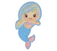 MDC Ecusson thermocollant Aquatique Sirene Bleue 6,5cm x 4,5cm