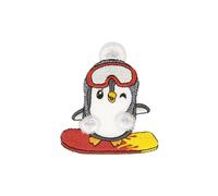 mdc Ecusson thermocollant au Ski Pingouin 7x7cm