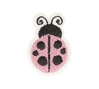 mdc Ecusson thermocollant Coccinelle Rose 2,5cm x 2cm