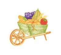MDC Ecusson thermocollant d'automne brouette 5cm x 4cm