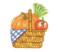 MDC Ecusson thermocollant d'automne Panier courge 4cm x 3cm