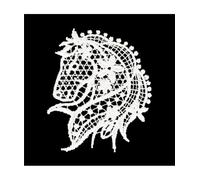 mdc Ecusson thermocollant Dentelle élégant Cheval 5cm x 4cm