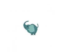 mdc Ecusson thermocollant éléphant 4x4,5cm