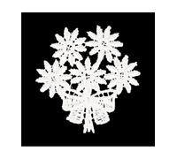 mdc Ecusson thermocollant Fleur Dentelle Bouquet 3,5cm x 3,5cm