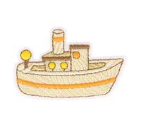 MDC Ecusson thermocollant Jouet en Bois Bateau 4,5cm x 3cm