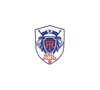 MDC Ecusson thermocollant Royal College Bleu/Blanc 4,6cm x 6cm