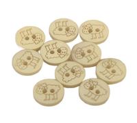 MDC Lot de 6 Boutons 2 Trous Mouton 15mm Beige