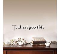 Mddjj Possible Français Motivation Inspirational Citation Vinyle Stickers Muraux Pour Salon Décor À La Maison