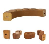 MDDKOP Fauteuil Accordéon Pliable en Papier, Polyvalent, Peut Servir De Table Basse, De Tabouret À Langer Et De Banc, pour Répondre À Vos Différents Besoins(Marron,300x30x42cm+6Cush)