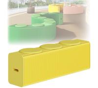 MDDKOP Tabouret Canapé en Papier Kraft Pliable Accordéon Banc Extensible, Table Basse et Chaise à Langer Polyvalent avec Coussin pour Cuisine, Salon, Salle à Manger(Jaune,150x28x38cm+3Cush)