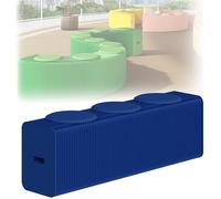 MDDKOP Tabouret Canapé en Papier Kraft Pliable Accordéon Banc Extensible, Table Basse et Chaise à Langer Polyvalent avec Coussin pour Cuisine, Salon, Salle à Manger(Bleu,150x28x38cm+3Cush)