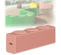 MDDKOP Tabouret Canapé en Papier Kraft Pliable Accordéon Banc Extensible, Table Basse et Chaise à Langer Polyvalent avec Coussin pour Cuisine, Salon, Salle à Manger(Rose,150x28x38cm+3Cush)