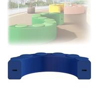 MDDKOP Tabouret Canapé en Papier Kraft Pliable Accordéon Banc Extensible, Table Basse et Chaise à Langer Polyvalent avec Coussin pour Cuisine, Salon, Salle à Manger(Bleu,300x28x38cm+6Cush)