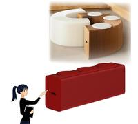 MDDKOP Tabouret en Papier Kraft Pliable en accordéon 3/6 Places, Chaise canapé télescopique Facile à Ranger et à Transporter, Tabouret Relaxant Polyvalent(Rouge,150x30x28cm+3Cush)