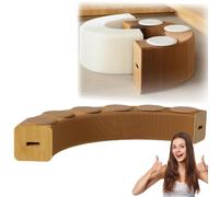 MDDKOP Tabouret en Papier Kraft Pliable en accordéon 3/6 Places, Chaise canapé télescopique Facile à Ranger et à Transporter, Tabouret Relaxant Polyvalent(Marron,300x30x28cm+6Cush)