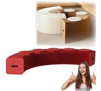 MDDKOP Tabouret en Papier Kraft Pliable en accordéon 3/6 Places, Chaise canapé télescopique Facile à Ranger et à Transporter, Tabouret Relaxant Polyvalent(Rouge,300x30x42cm+6Cush)