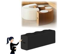 MDDKOP Tabouret en Papier Kraft Pliable en accordéon 3/6 Places, Chaise canapé télescopique Facile à Ranger et à Transporter, Tabouret Relaxant Polyvalent(Noir,150x30x28cm+3Cush)