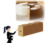 MDDKOP Tabouret en Papier Kraft Pliable en accordéon 3/6 Places, Chaise canapé télescopique Facile à Ranger et à Transporter, Tabouret Relaxant Polyvalent(Marron,150x30x28cm+3Cush)