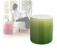 MDDKOP Tabouret Pliant Portable en Papier au Design Tendance Moderne en Papier Kraft Multifonctionnel Rond pouvant Servir de Repose-Pieds ou de Table d'appoint(Vert,36x36x44cm)