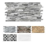 MDEKOR Revêtement mural en PVC 48,5 x 96 cm - Panneaux muraux 3D pour cuisine, salle de bain et plus - Facile à coller et à nettoyer - Panneaux décoratifs pour décoration murale intérieure