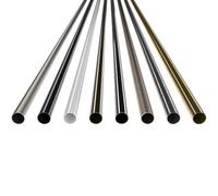 MDEKOR Tube en acier de 120 cm, aspect acier inoxydable, en métal, pour tringle à rideaux, diamètre 19 mm, tube métallique