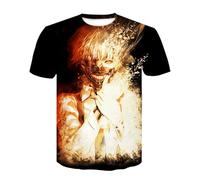MDEM 2024 Été Nouveaux Hommes T-Shirt Tokyo Ghoul T-Shirt Anime Manches Courtes Terreur T-Shirt Drôle 3D Impression Décontracté Hommes Vêtements Hauts-style4||S