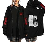 MDEM Anime Berserk Sweat À Capuche Guts Eyes Vestes À Glissière Manga Sweat Hiphop Streetwear Casual Polaire Surdimensionné Manteau À Manches Longues Unisexe-style6||S
