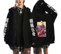 MDEM Berserk Sweat À Capuche pour Homme Femmes À Manches Longues Sweat Polaire Surdimensionné Vestes Manteaux Drôle Berserk Japonais Anime Streetwear-style6||M