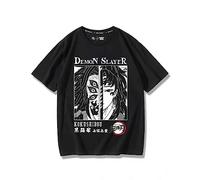 MDEM Kokushibo Anime T-Shirts Démon Tueur Manga Graphique Imprimé Surdimensionné Hommes Coton À Manches Courtes T-Shirt Haut pour Femme Été Couple Vêtements-style2||L