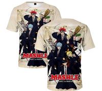 MDEM Mashle Magie Et Muscles Anime T-Shirt Col Rond Manches Courtes T-Shirt Mashle 2023 Femmes Hommes T-Shirt Harajuku Streetwear 3D Vêtements-style10||XXS