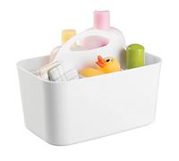 mDesign boîte de rangement pour la chambre d’enfant - pour conserver aliments de bébé - 4 compartiments - système de rangement en plastique pour accessoires de bébé et Cie - blanc