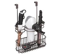 mDesign Boîte de Rangement pour sèche Cheveux, lisseurs et brosses à Cheveux, etc. - Support sèche Cheveux - Porte sèche Cheveux résistant en Acier inoxidable - Couleur : Bronze