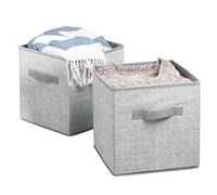 mDesign lot de 2 boîtes de stockage pour jouets - grands paniers de rangement avec poignée pour penderie de chambre d’enfant ou à coucher - dimensions par unité : 26,67 cm x 26,67 cm x 27,94 cm