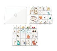 mDesign Organiseur de maquillage - Boîte de rangement pratique avec 2 tiroirs et espace de rangement pour vernis à ongles, rouge à lèvres, bijoux et plus encore - Rangement idéal en plastique -