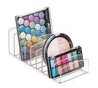 mDesign rangement pour cosmétiques en plastique - rangement maquillage à 9 compartiments - boîte de rangement pour la table à maquillage ou l'armoire - transparent