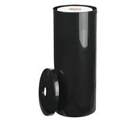 mDesign Support de Papier Toilette sur Pied - dérouleur de Papier WC élégant, jusqu'à 3 Rouleaux - Porte-Rouleaux de Papier en Plastique Noir