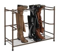 mDesign Welly Étagère à bottes et à chaussures pour jusqu'à 6 paires de bottes - Rangement facile pour bottes et chaussures - Organiseur de chaussures pour bottes en caoutchouc, bottes d'équitation et