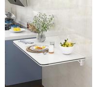 MDEUFYWEGB Table Murale Rabattable, Bureau d'ordinateur Suspendu et Pliable | Étagère murale pliante, plan de travail pour buanderie, table à manger pour camping-car(120*40cm/47.2*15.7in)