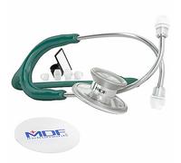 MDF Acoustica, Stéthoscope à double pavillon - Léger - Pour médecins, infirmières, étudiants, soins à domicile - Tubulure vert d'eau - MDF747XP09