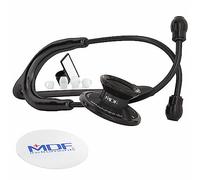 MDF Acoustica, Stéthoscope à double pavillon - Léger - Pour médecins, infirmières, étudiants, soins à domicile - Tout noir - MDF747XPBO