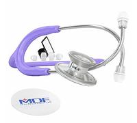 MDF Acoustica, Stéthoscope à double pavillon - Léger - Pour médecins, infirmières, étudiants, soins à domicile - Tubulure violet pastel - MDF747XP07